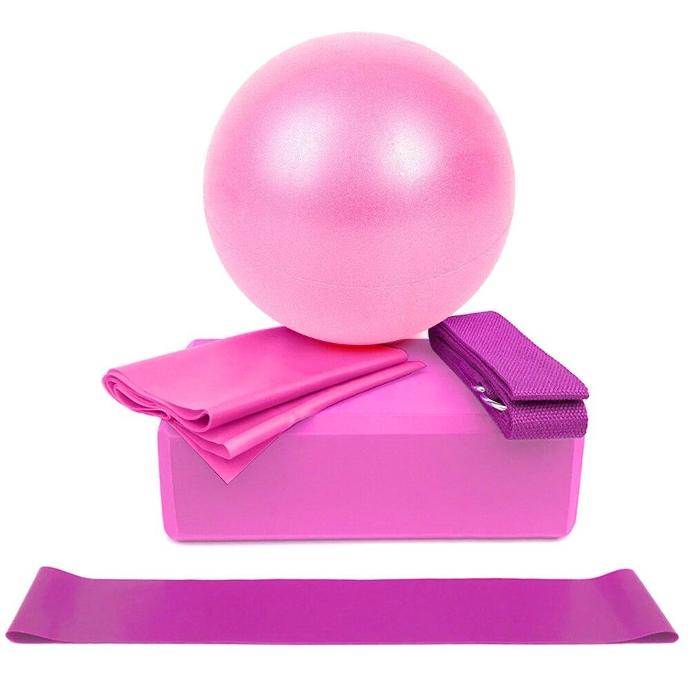 5-Piece Yoga Ball & Block Set